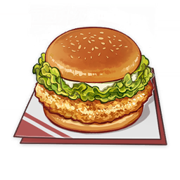 Delicious Golden Chicken Burger