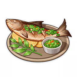 Delicious Grilled Fish in Mint Sauce